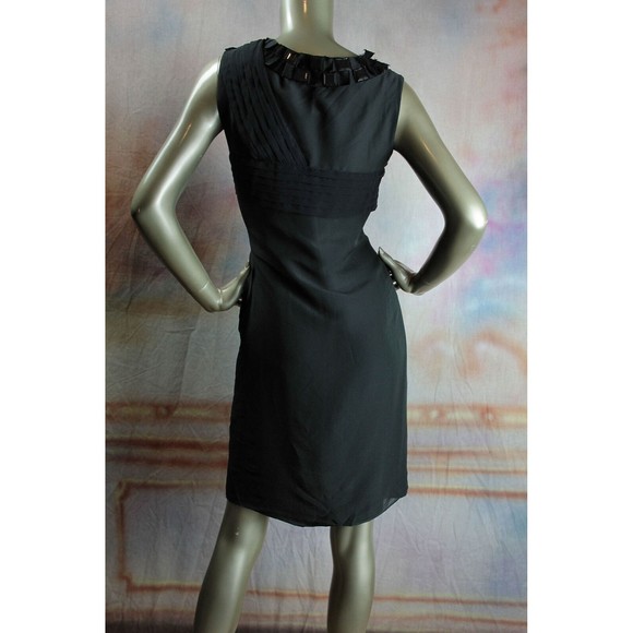 $2850 New PROENZA SCHOULER Black Charcoal Gray Blue Pleated Silk Dress 4 - Picture 6 of 7